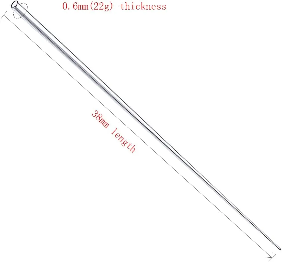 22G/20G/18G/16G/14G/12G/10G/8G/6G/4G/2G/0G/00G 316L Steel Taper Insertion Pin for Ear/Nose/Navel/Nipple/Lip/Eyebrow Stretcher, Body Piercing Stretching Kit Assistant Tool