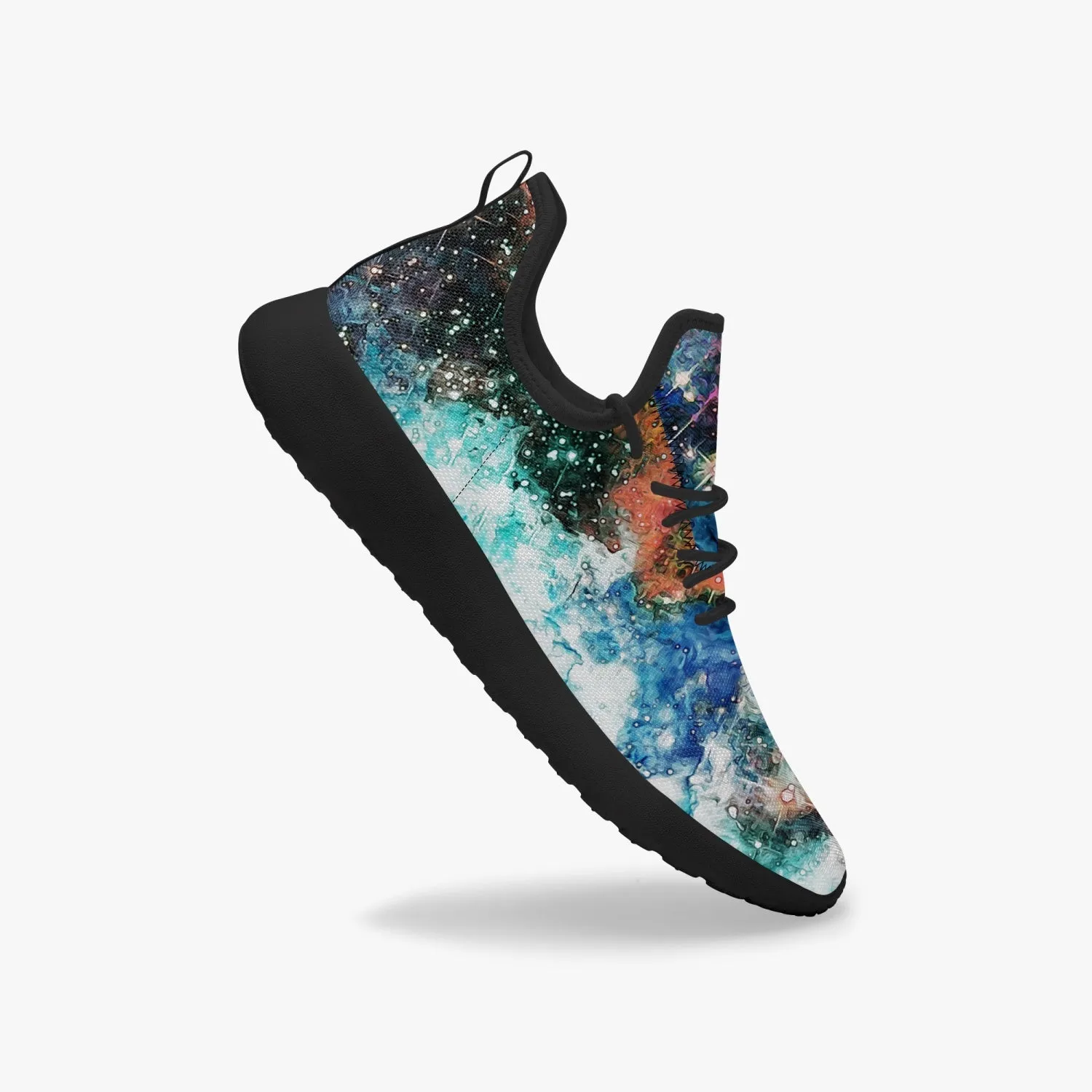 Acquiesce Apothos Psychedelic Split-Style Classic Mesh Knit Sneakers