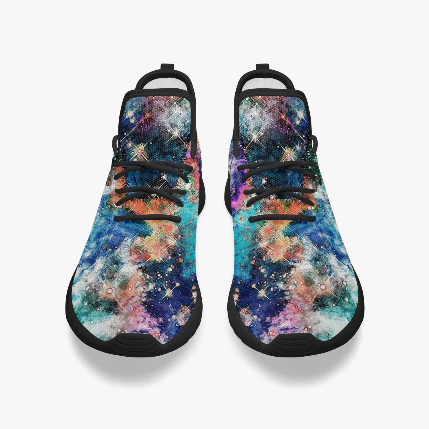 Acquiesce Apothos Psychedelic Split-Style Classic Mesh Knit Sneakers