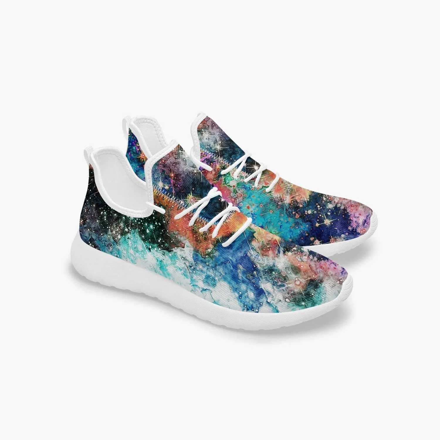 Acquiesce Apothos Psychedelic Split-Style Classic Mesh Knit Sneakers