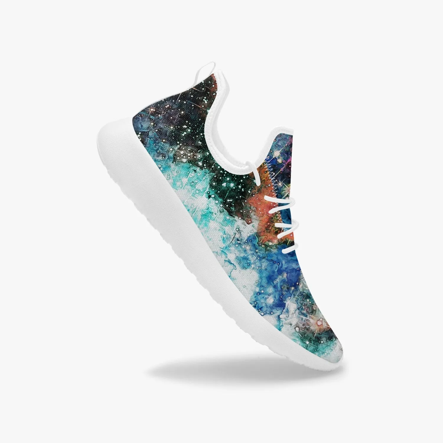 Acquiesce Apothos Psychedelic Split-Style Classic Mesh Knit Sneakers