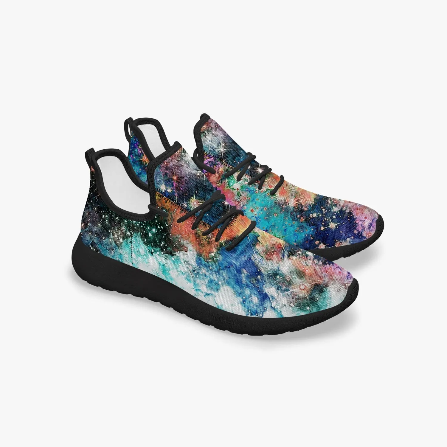 Acquiesce Apothos Psychedelic Split-Style Classic Mesh Knit Sneakers