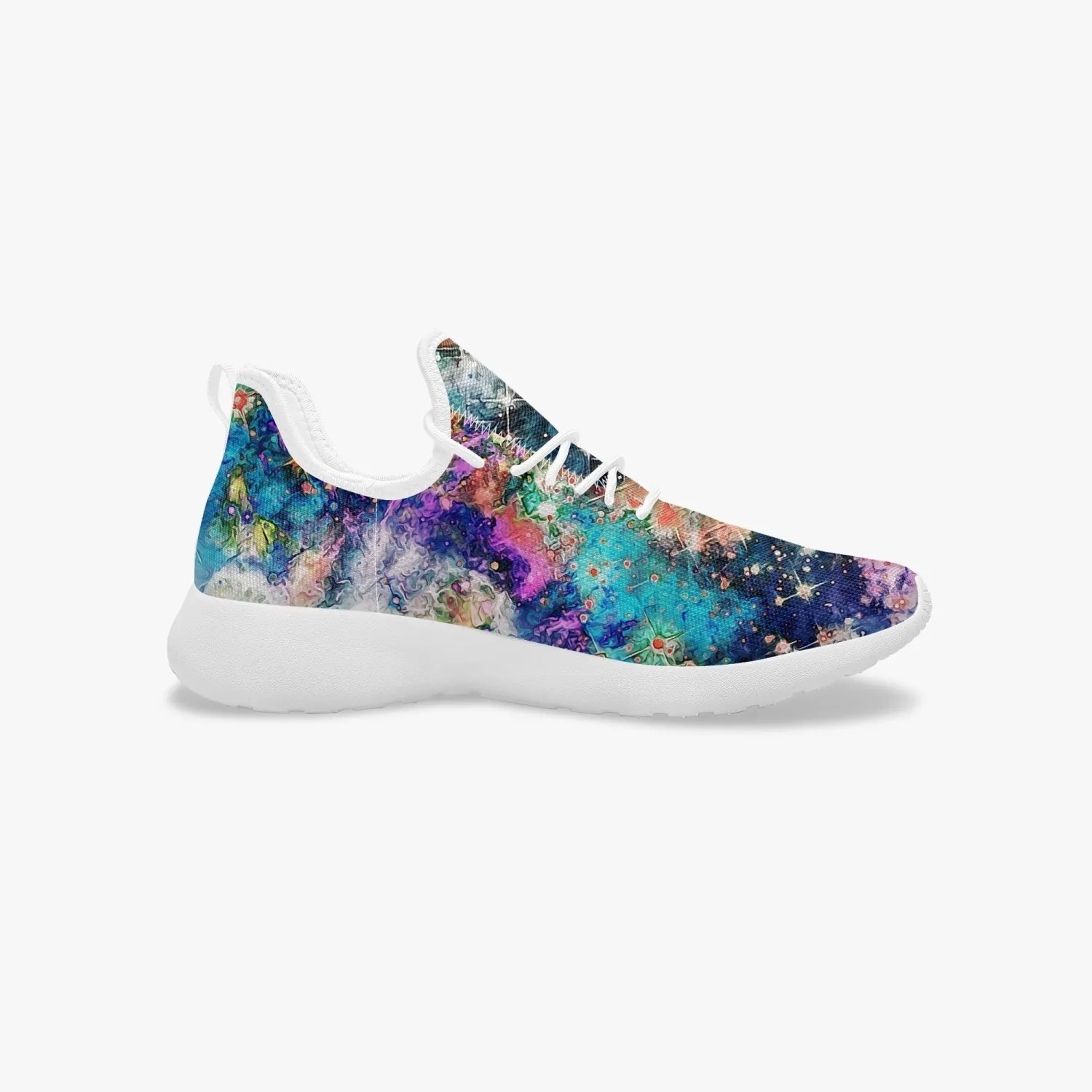 Acquiesce Apothos Psychedelic Split-Style Classic Mesh Knit Sneakers