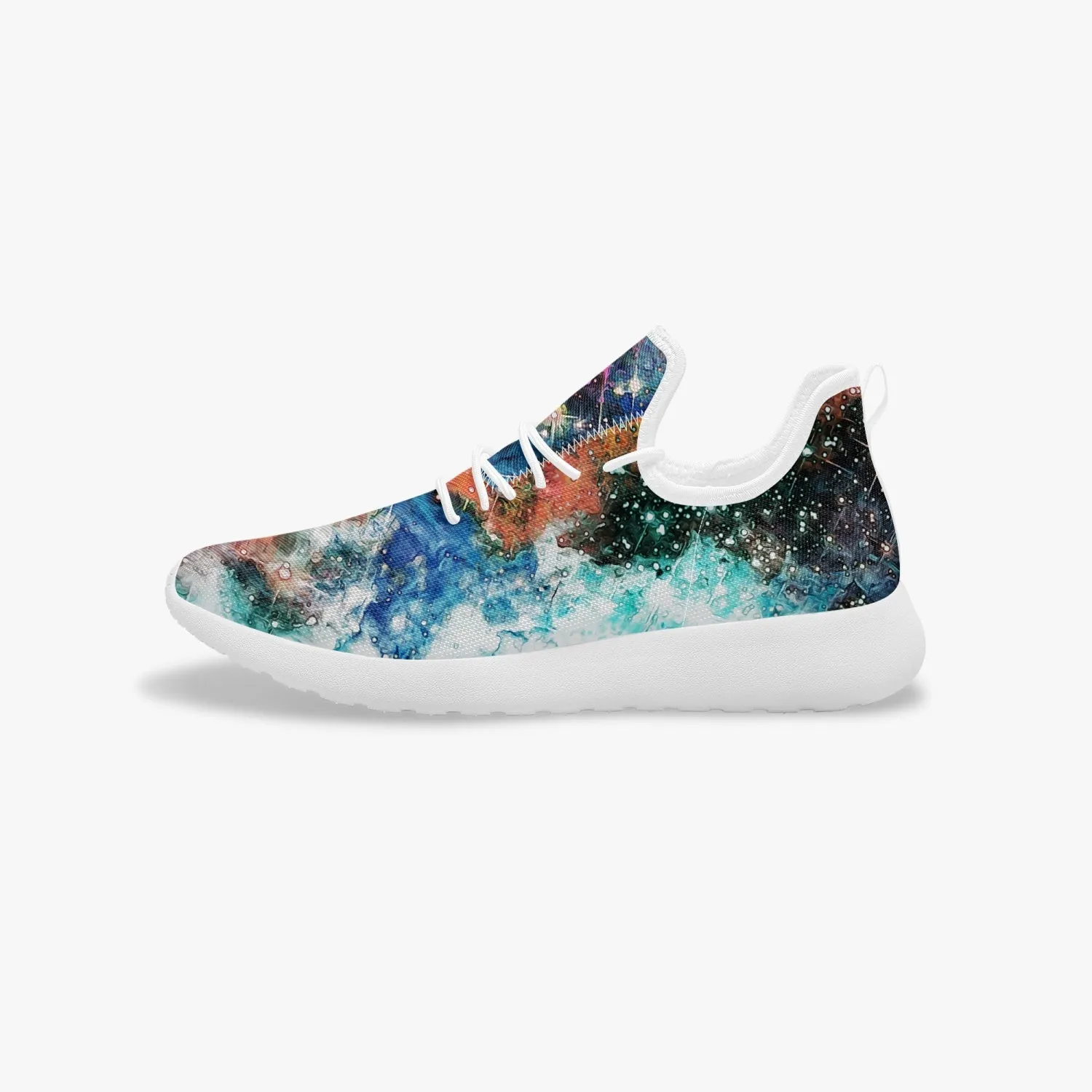 Acquiesce Apothos Psychedelic Split-Style Classic Mesh Knit Sneakers