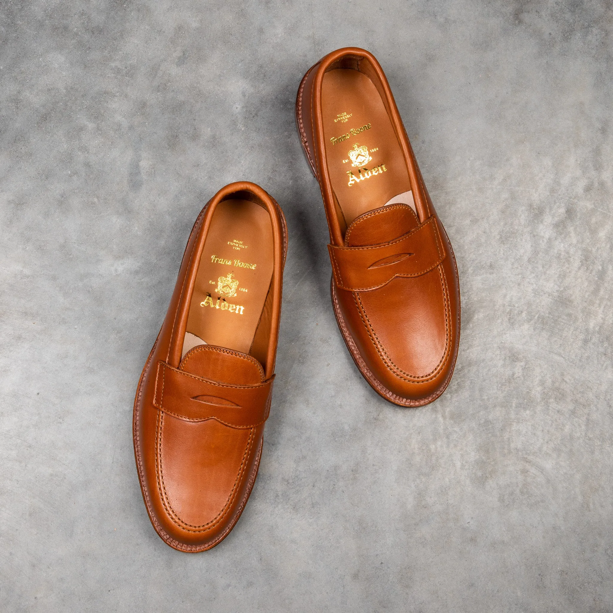 Alden Leisure loafer saddle Hoffmans calf leather