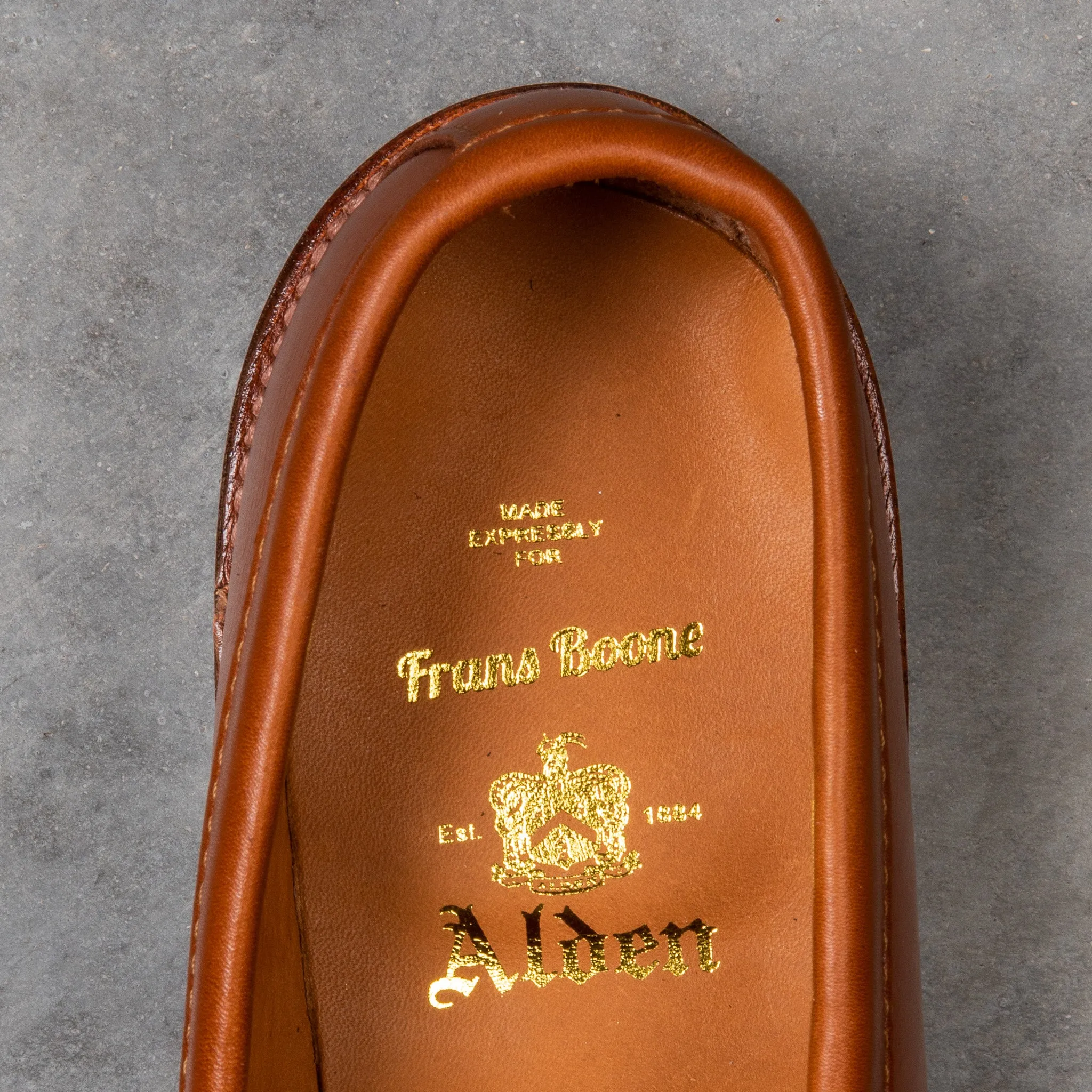 Alden Leisure loafer saddle Hoffmans calf leather