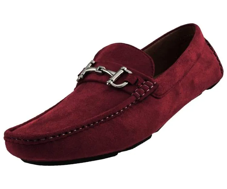 Amali Walken 2 Men’s Burgundy Suede Driving Shoes