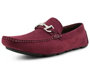 Amali Walken 2 Men’s Burgundy Suede Driving Shoes