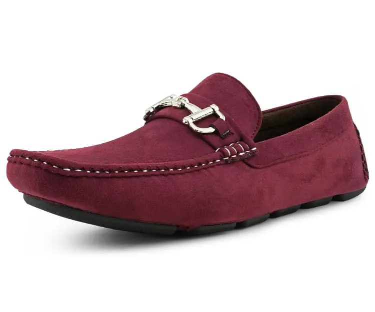 Amali Walken 2 Men’s Burgundy Suede Driving Shoes