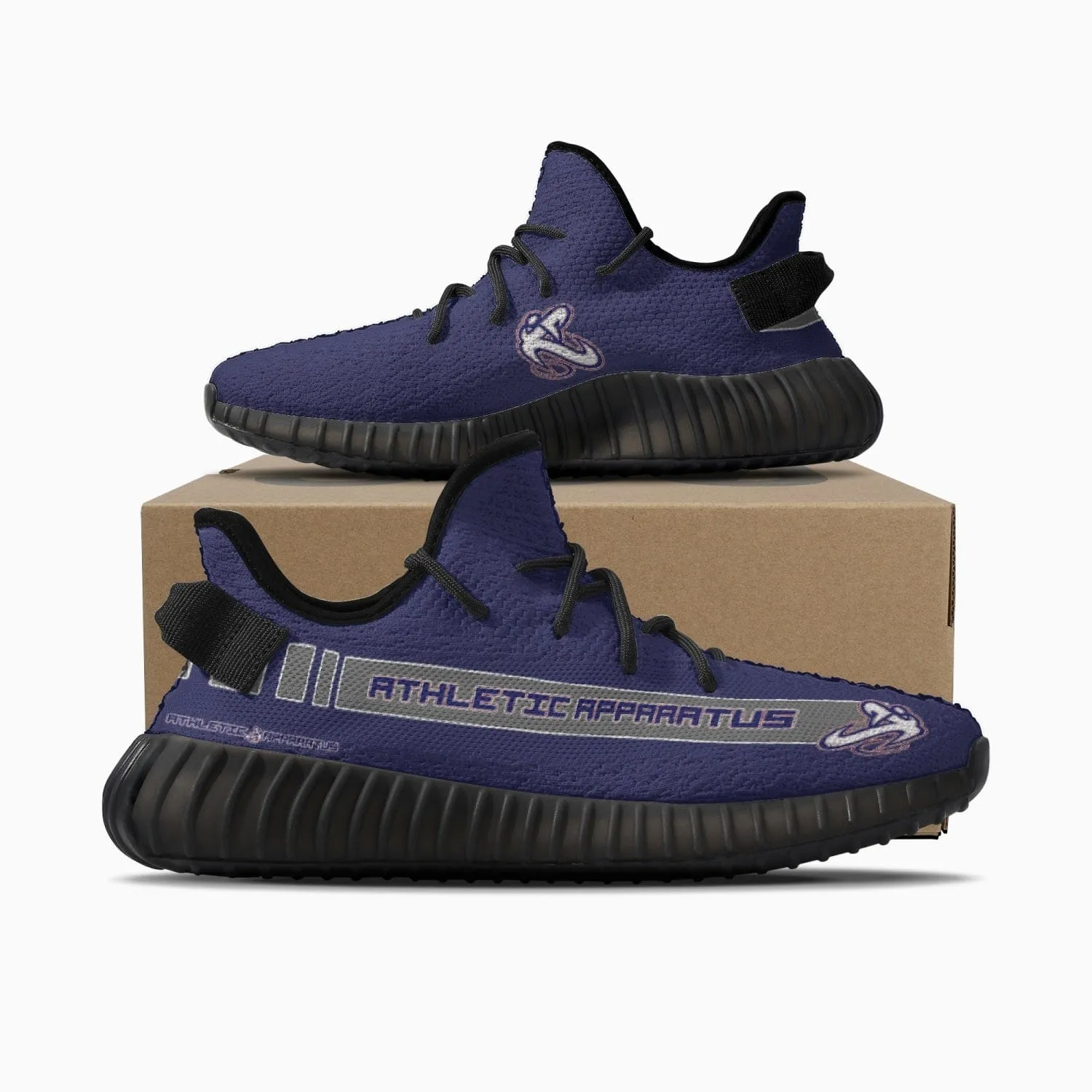 Athletic Apparatus V1 Adult Unisex Mesh Knit Sneakers - Navy 1