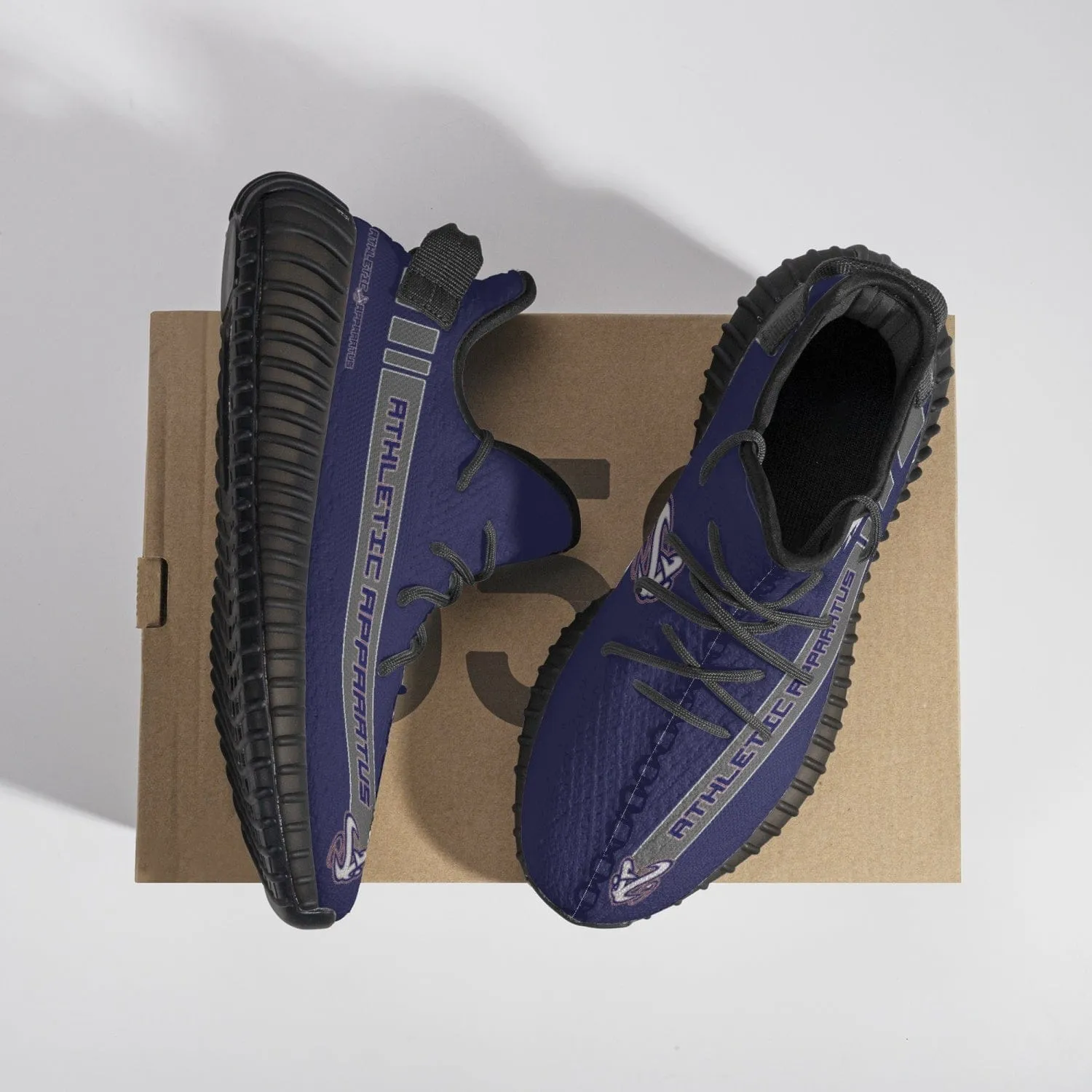 Athletic Apparatus V1 Adult Unisex Mesh Knit Sneakers - Navy 1