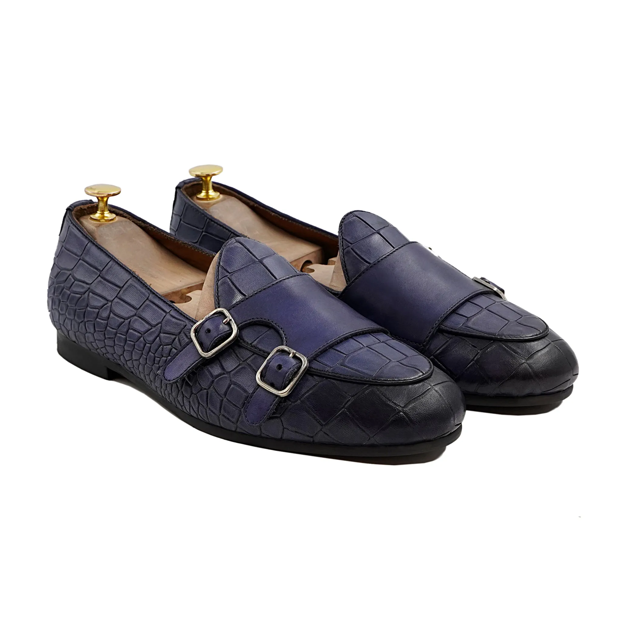 Baronia - Men's Blue Calf Leather Loafer