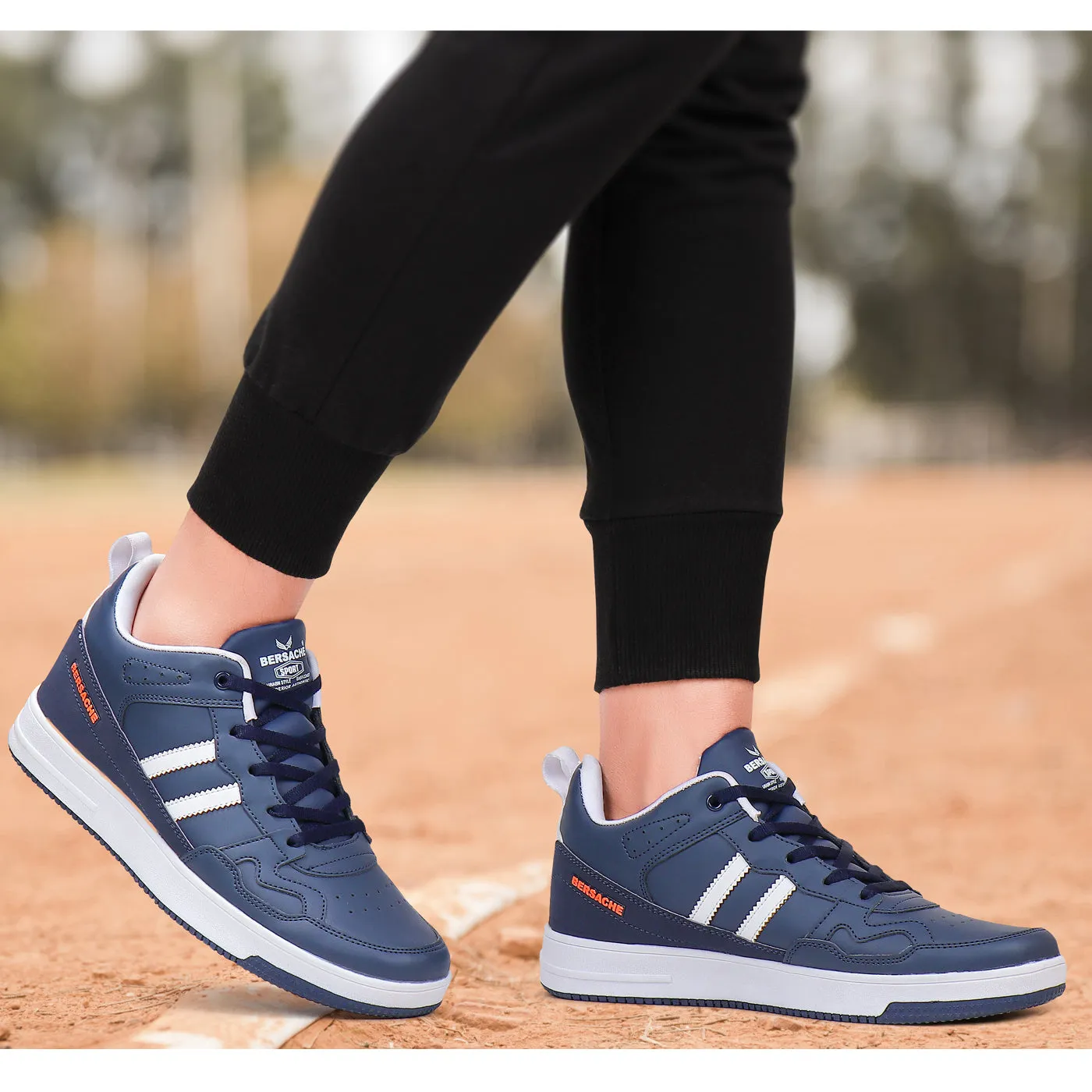 Bersache Lightweight Casual Sneaker Shoes For Men Blue-9055