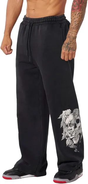 BOOMLEMON Mens Graphic Print Joggers Baggy Casual Workout Pants Bandana Punk Streetwear Sweatpants with Pockets