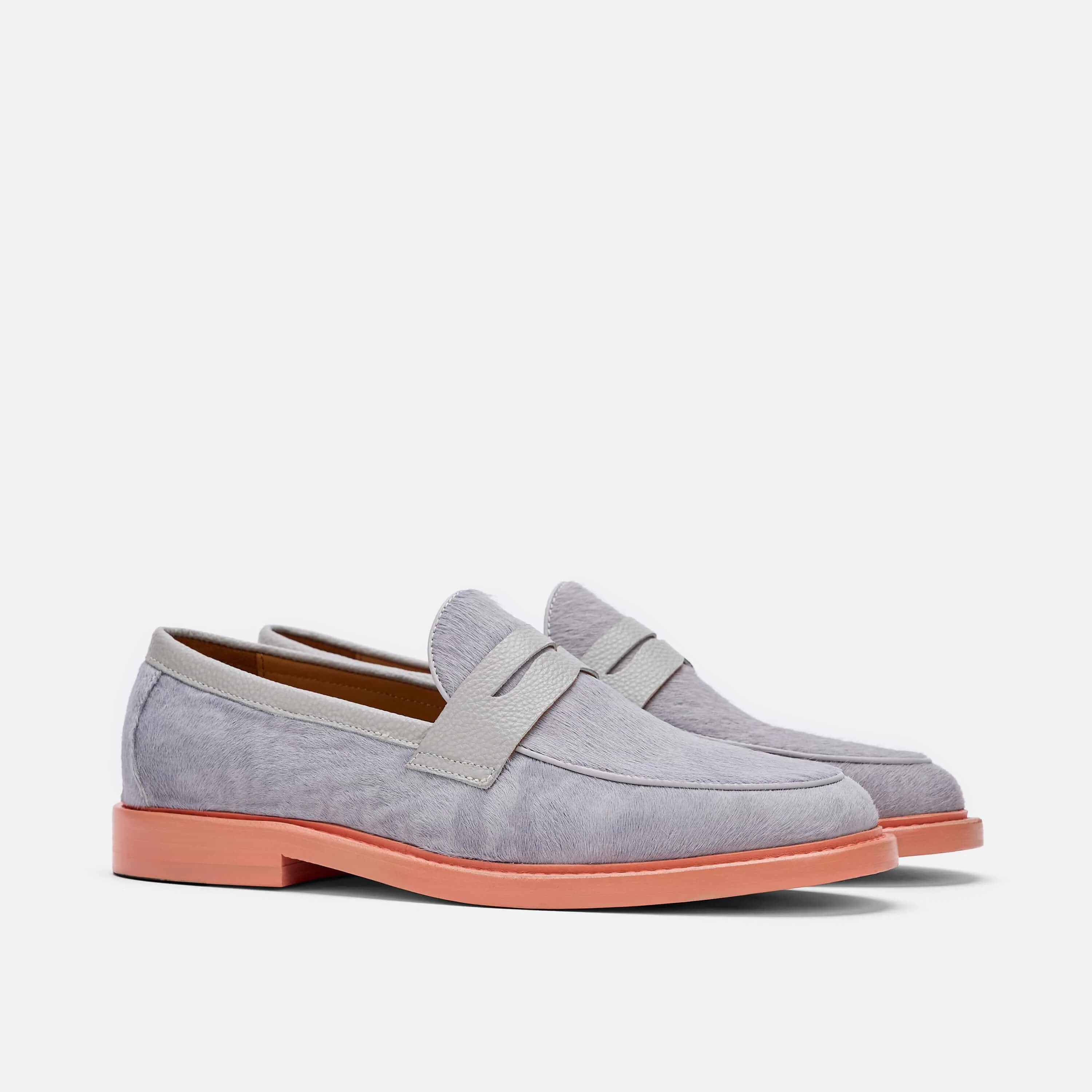 Calum Gray Leather Penny Loafers