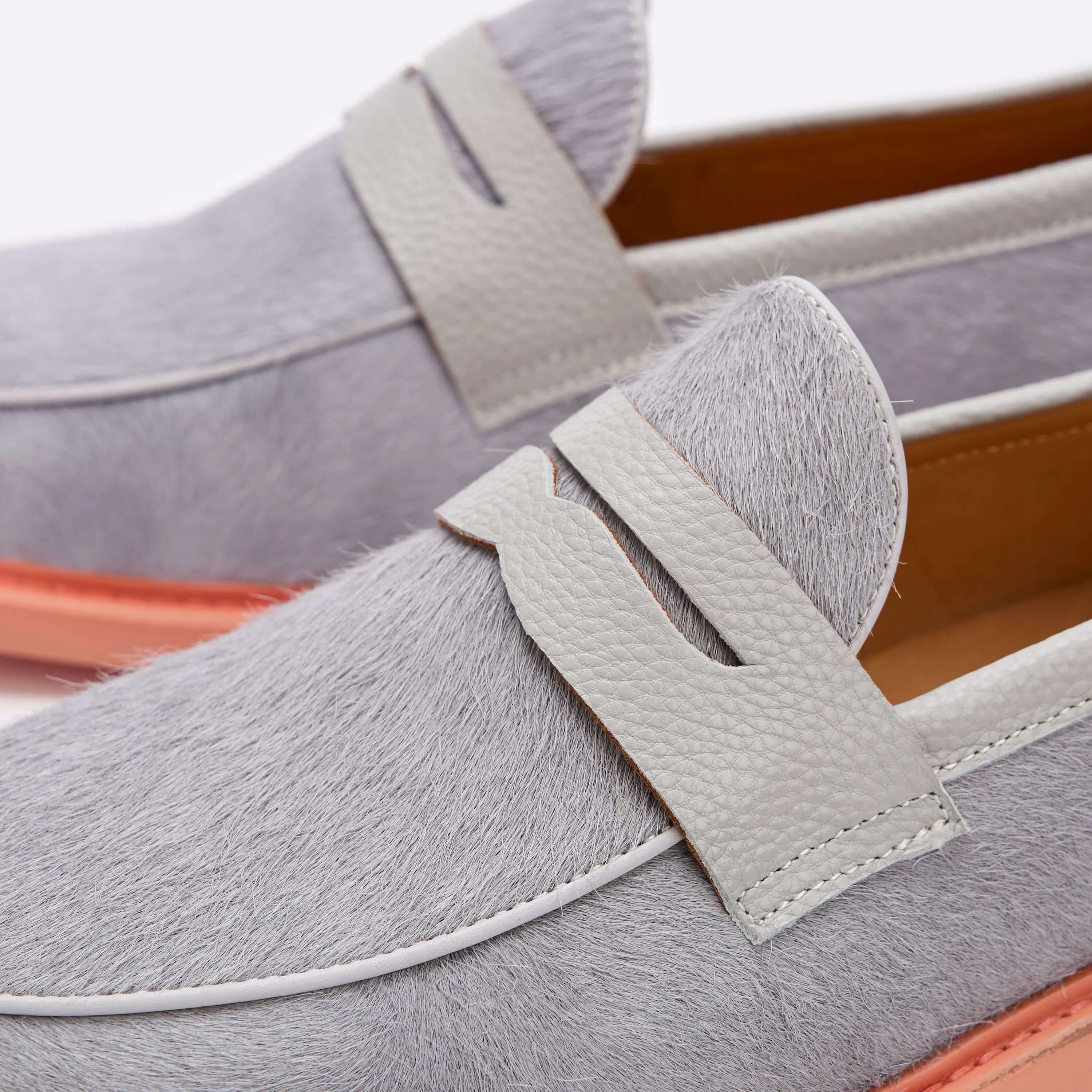 Calum Gray Leather Penny Loafers