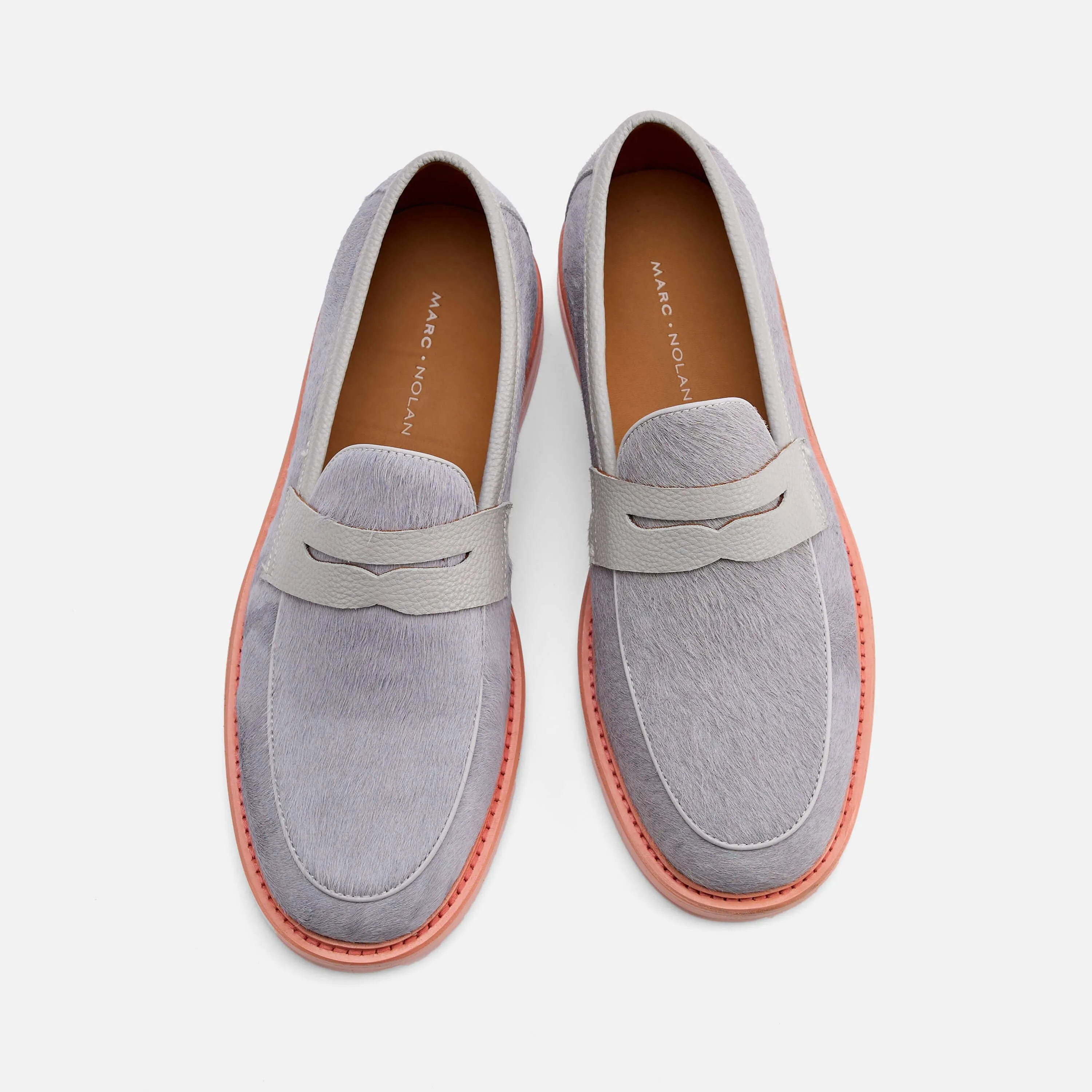 Calum Gray Leather Penny Loafers