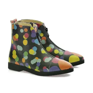 Colored Dots Ankle Boots FER111