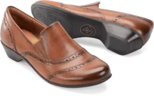 COMFORTIVA Women's •Rose• Brogue Slip-on 10W Tan Leather