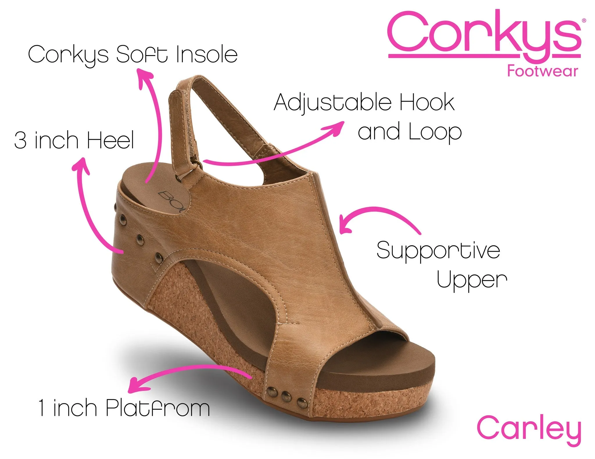 Corky's Footwear Carley Wedge Sandal - Beige New Glitter