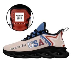 Corporate Gifts,Personalized Comfortable and Breathable Sneakers, Custom Patriotic Shoes, Cool and Fast Gift for Independence's Day