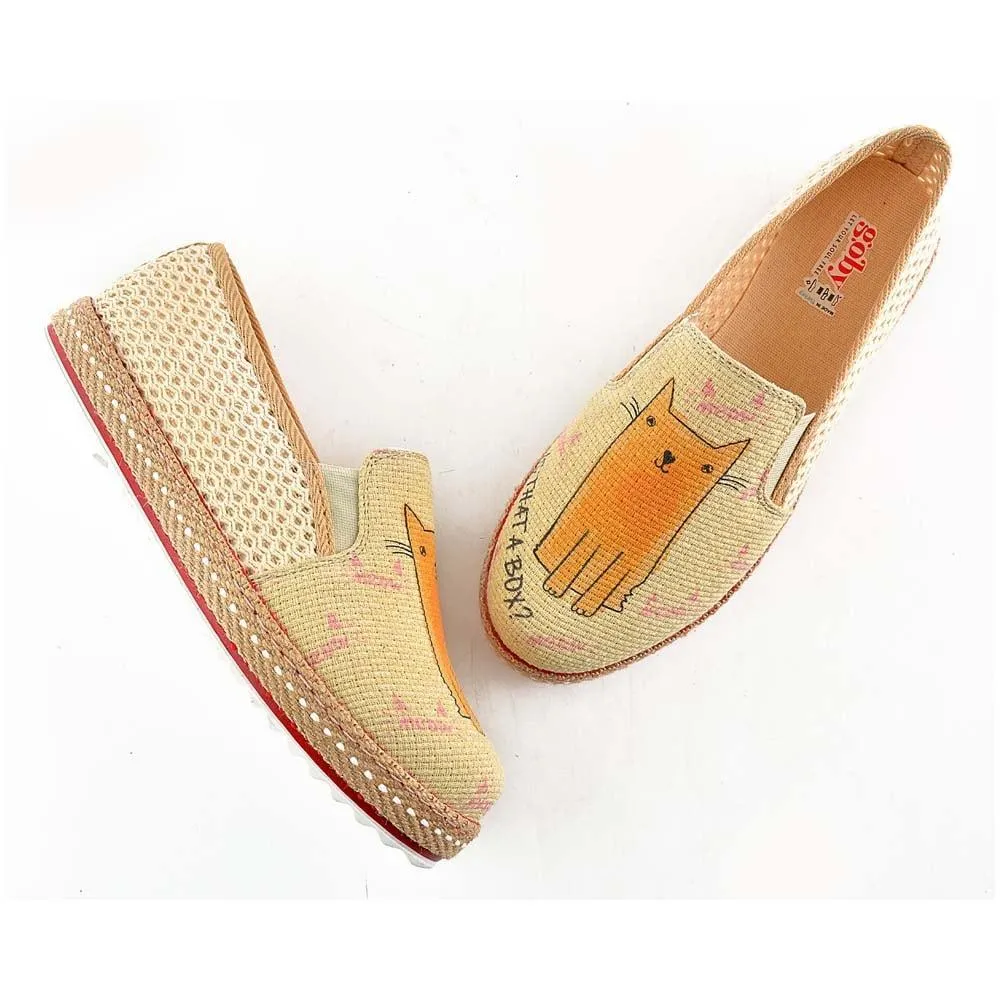 Curious Cat Slip on Sneakers Shoes DEL108