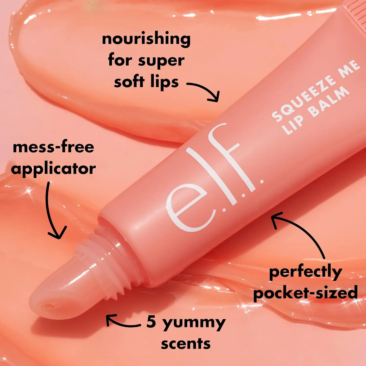 e.l.f. Squeeze Me Lip Balm, Moisturizing Lip Balm For A Sheer Tint Of Color, Infused With Hyaluronic Acid, Vegan & Cruelty-free, Vanilla Frosting