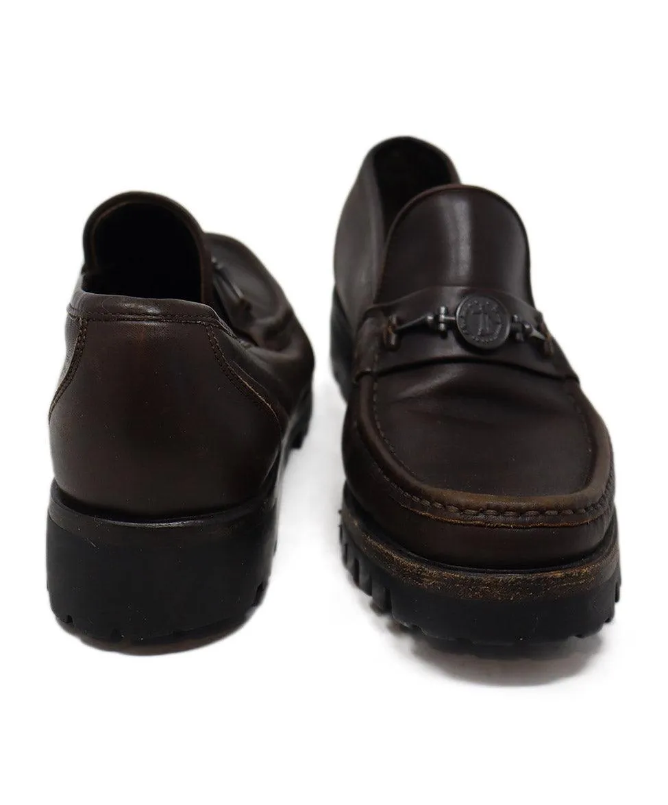 Ferragamo Brown Leather Loafers sz 8