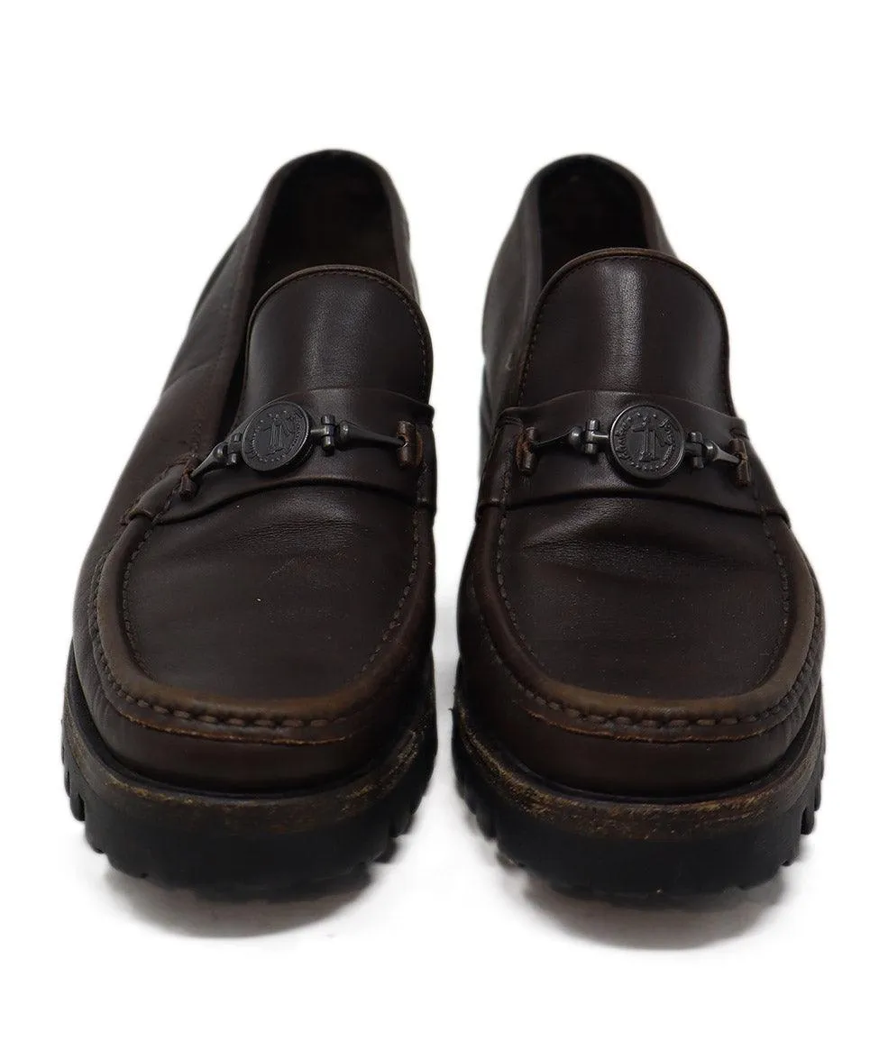 Ferragamo Brown Leather Loafers sz 8