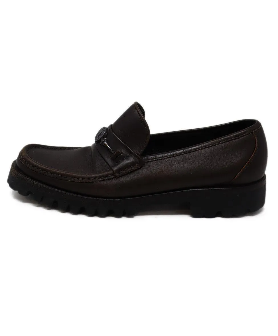 Ferragamo Brown Leather Loafers sz 8