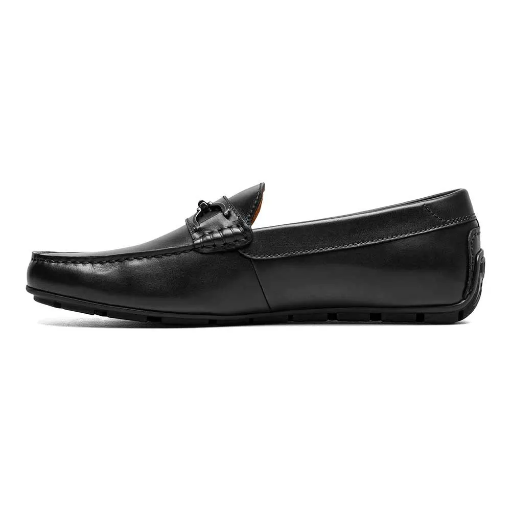Florsheim Black Driver Suede and Leather Moc Toe Bit Shoes