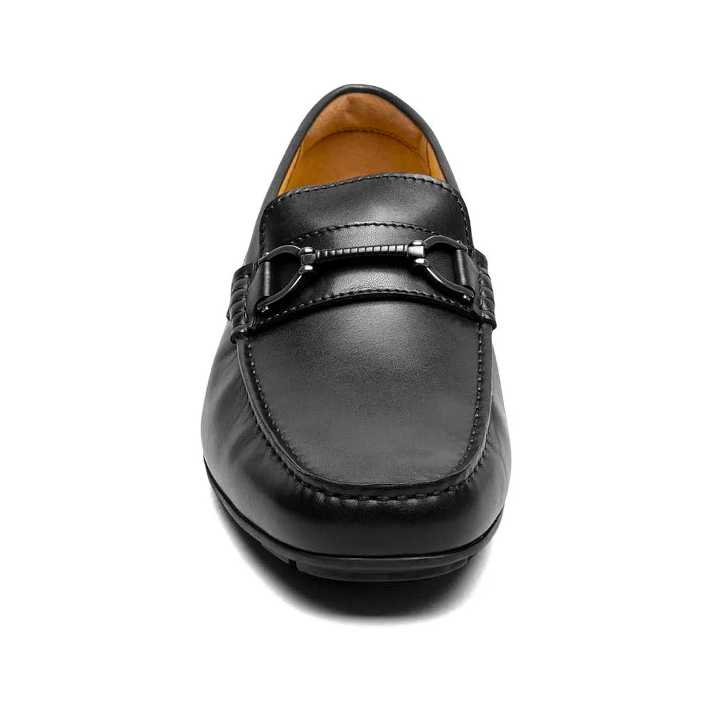 Florsheim Black Driver Suede and Leather Moc Toe Bit Shoes