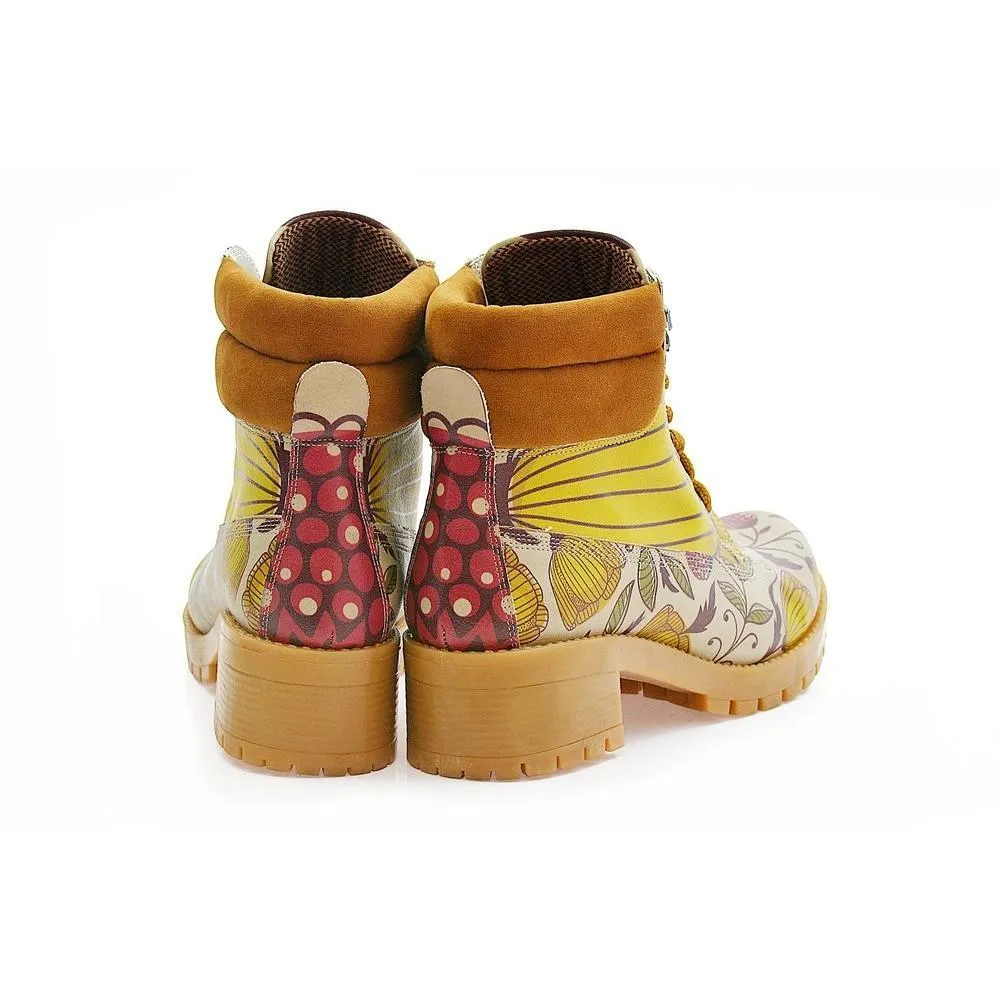 Flowers Short Boots KAT113