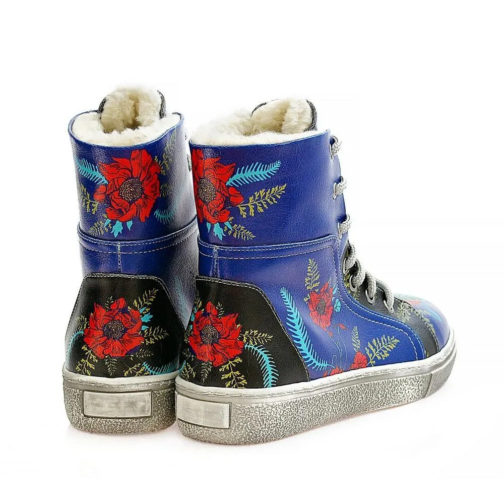 Flowers Short Boots WJAS113
