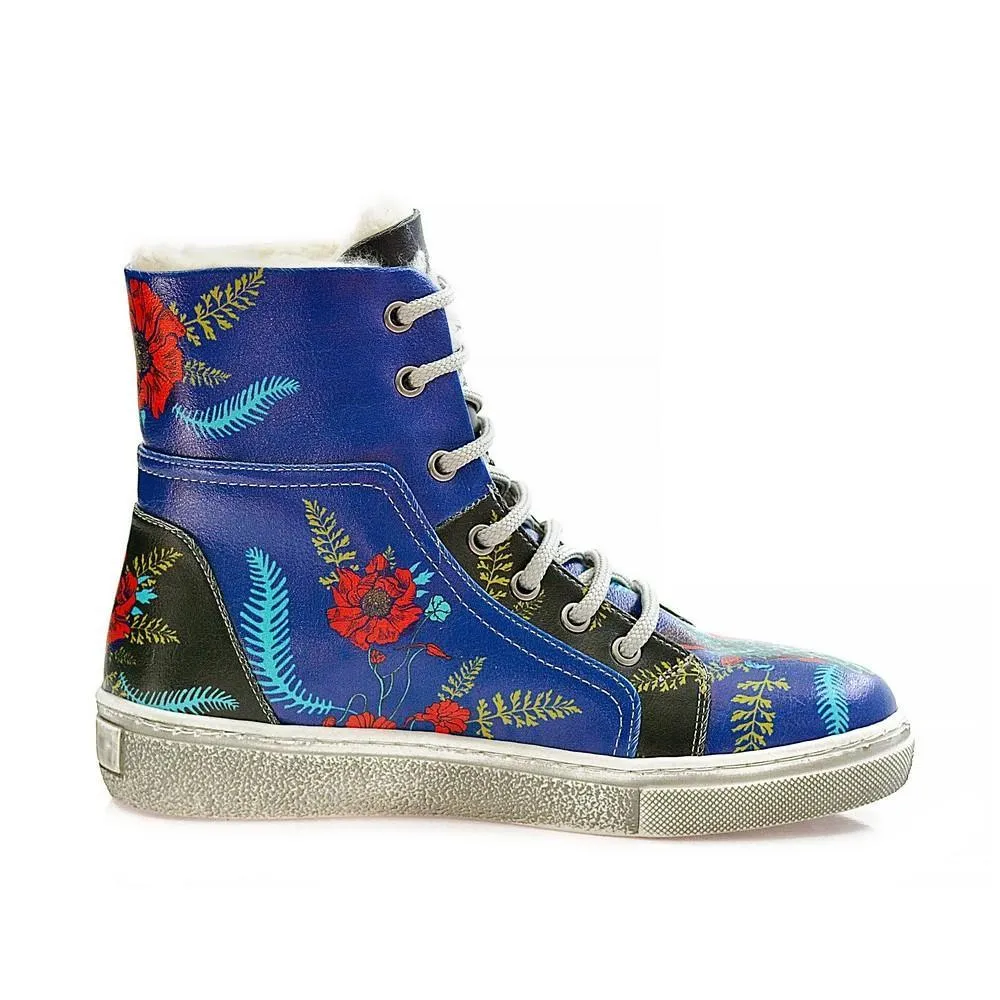 Flowers Short Boots WJAS113