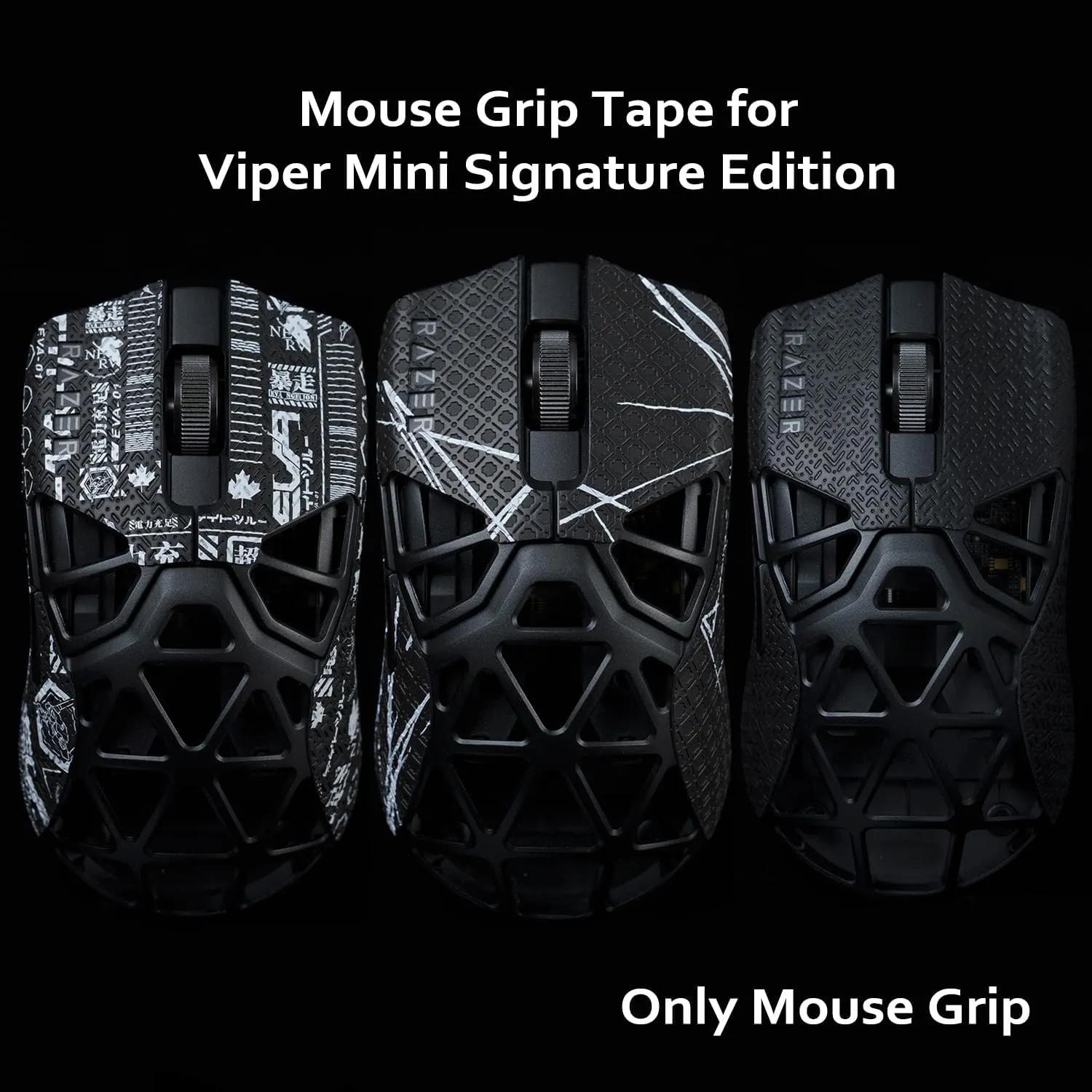 Grip Tape for Razer Viper Minise Mini Signature Edition - Anti-Slip,Enhanced Control, Suck Sweat,Soft Leather,Improves FPS Gaming Grip [Pre-Cut] White Purple