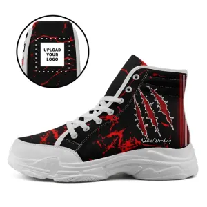 Holiday Gifts,Personalized Skull Sneakers, Custom Breathable Sport Shoes, Gift for Back to School