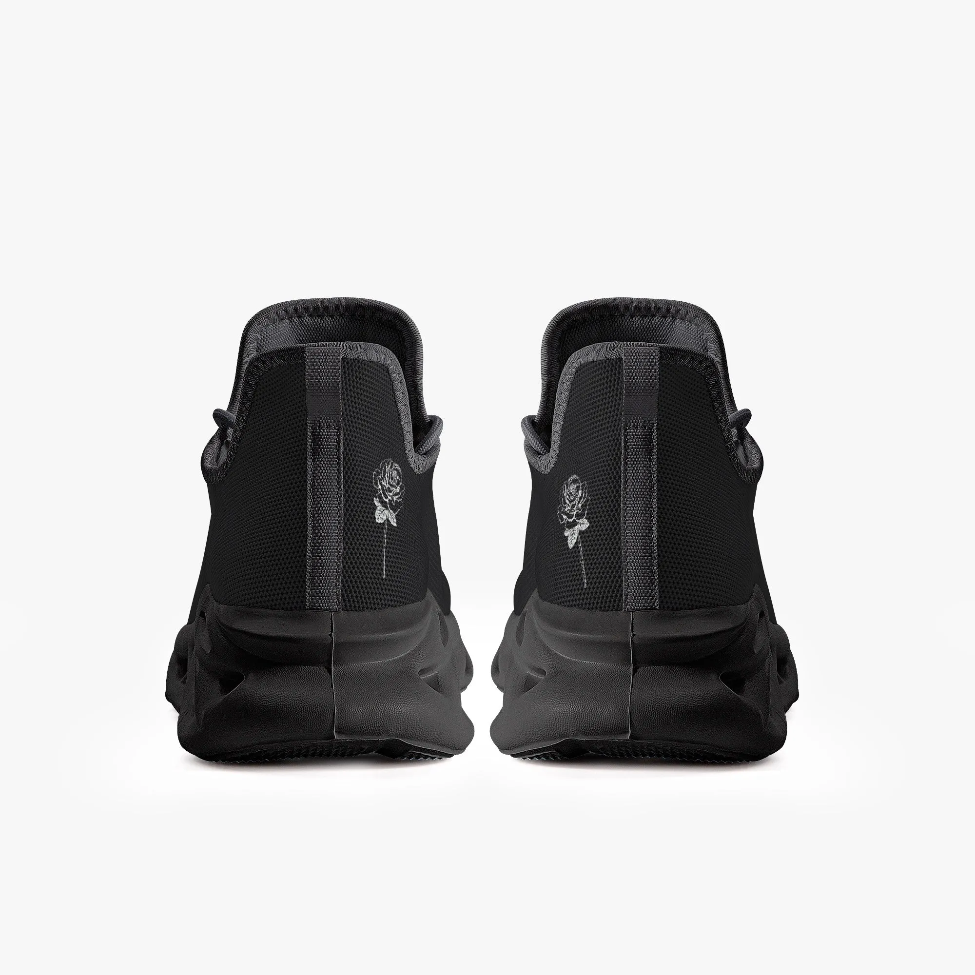 I Rose Bounce Mesh Knit Sneakers - Black