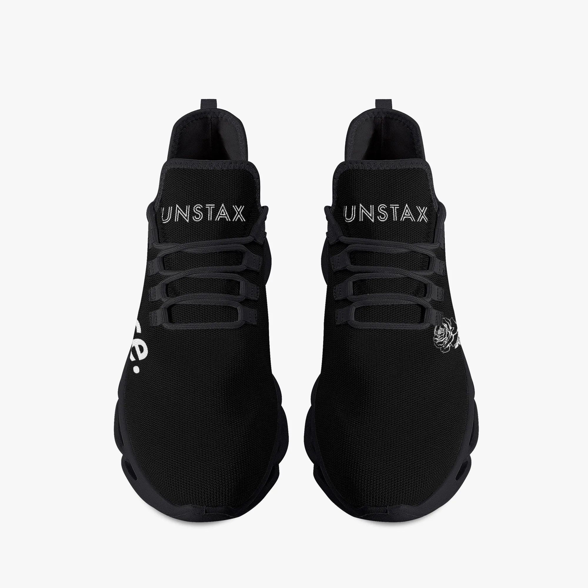 I Rose Bounce Mesh Knit Sneakers - Black