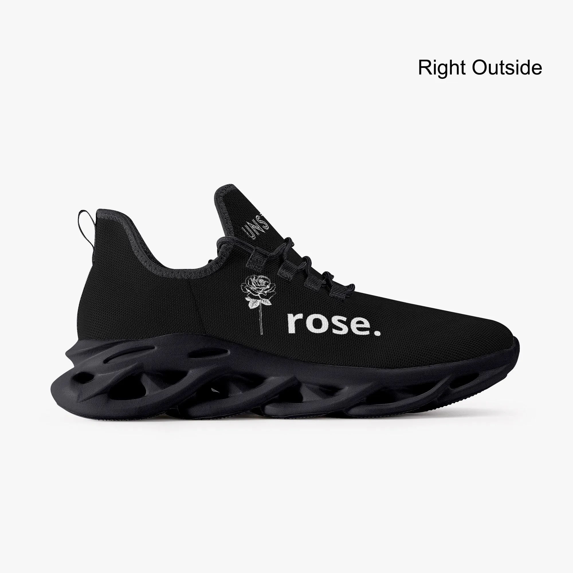 I Rose Bounce Mesh Knit Sneakers - Black