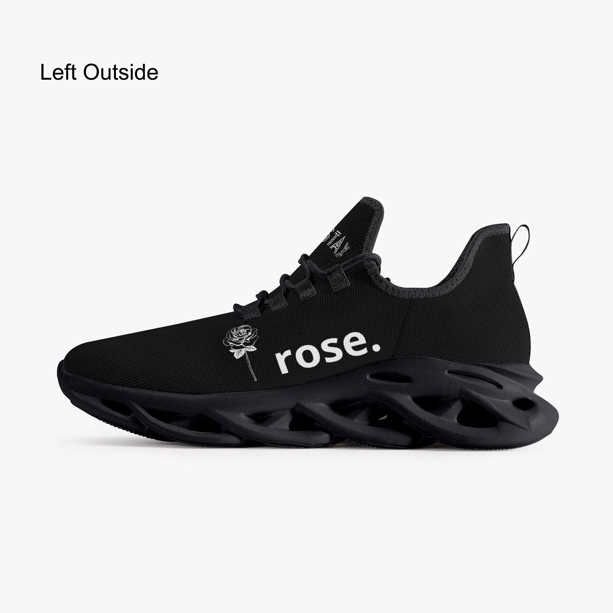 I Rose Bounce Mesh Knit Sneakers - Black