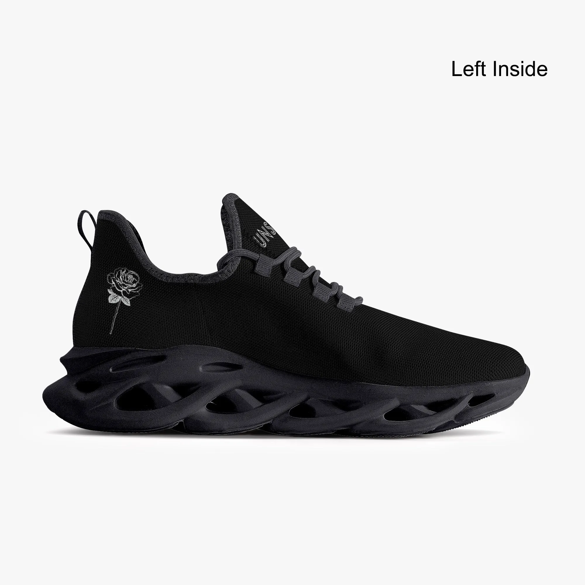 I Rose Bounce Mesh Knit Sneakers - Black