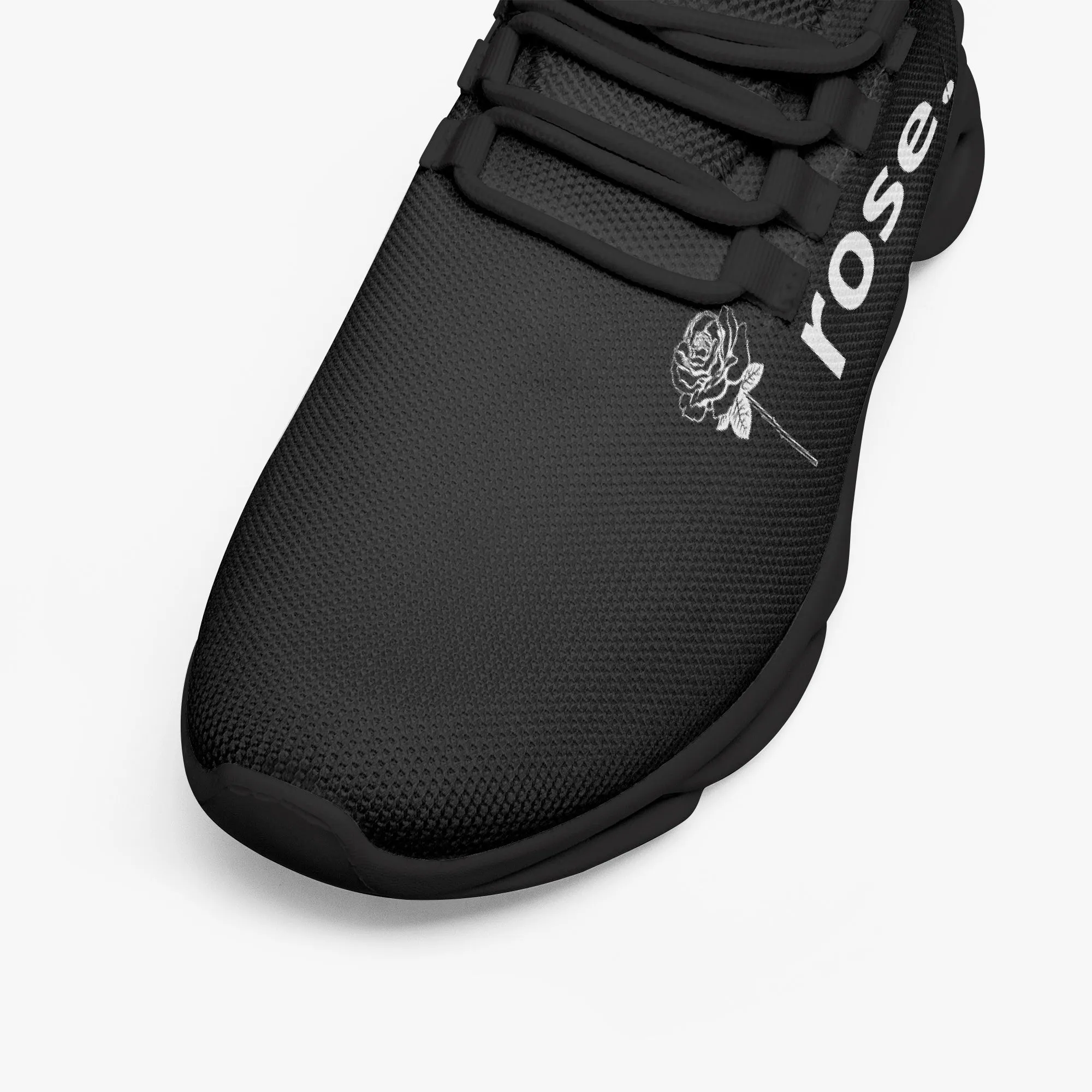 I Rose Bounce Mesh Knit Sneakers - Black