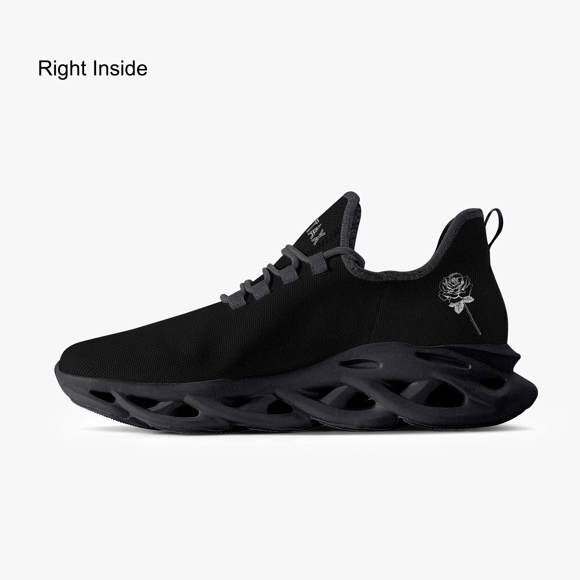 I Rose Bounce Mesh Knit Sneakers - Black