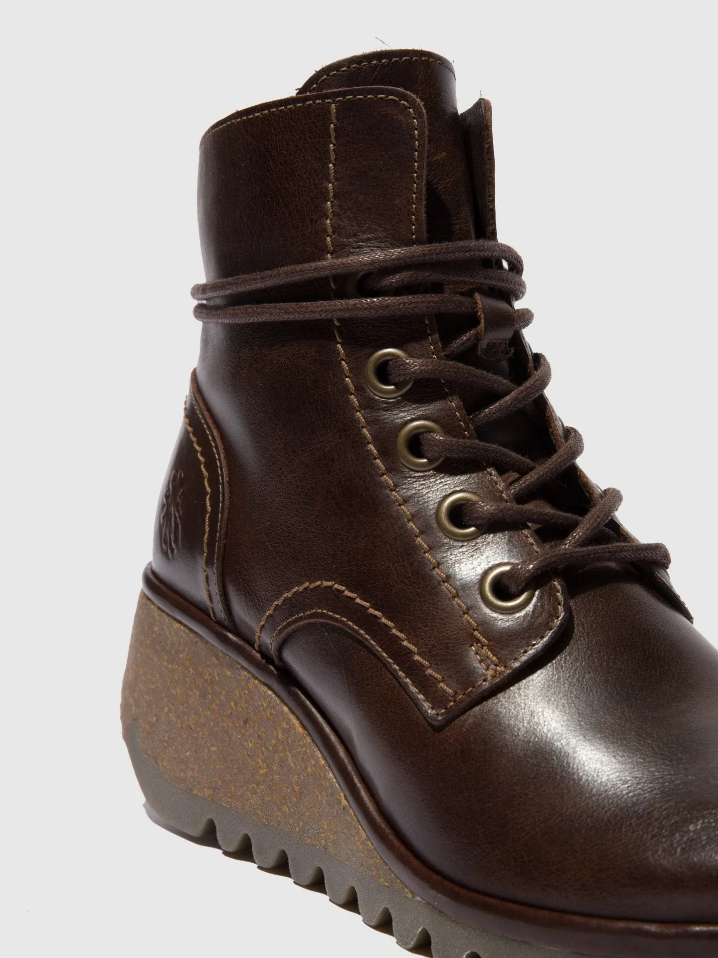 Lace-up Ankle Boots NERO257FLY RUG DK BROWN