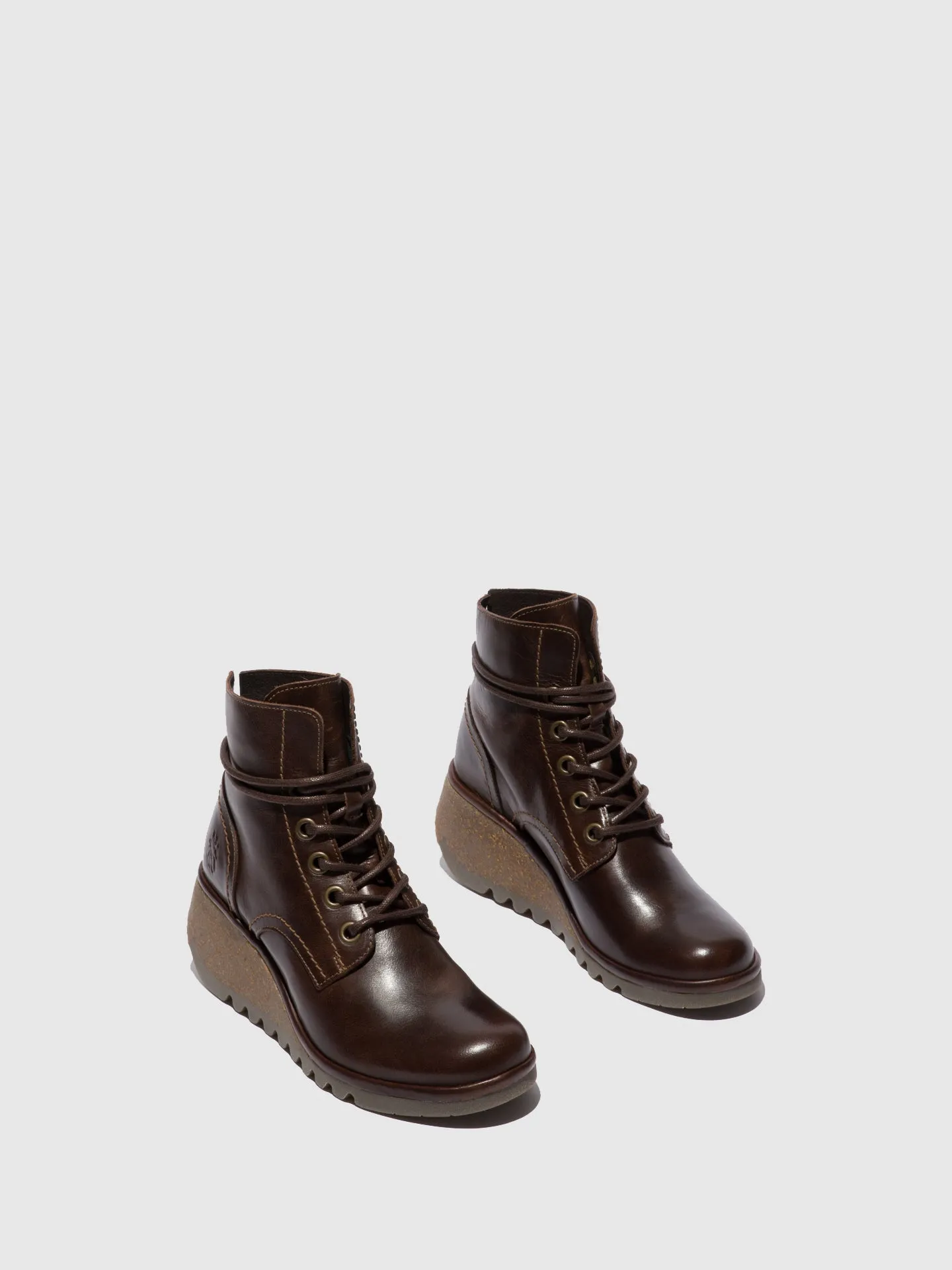 Lace-up Ankle Boots NERO257FLY RUG DK BROWN