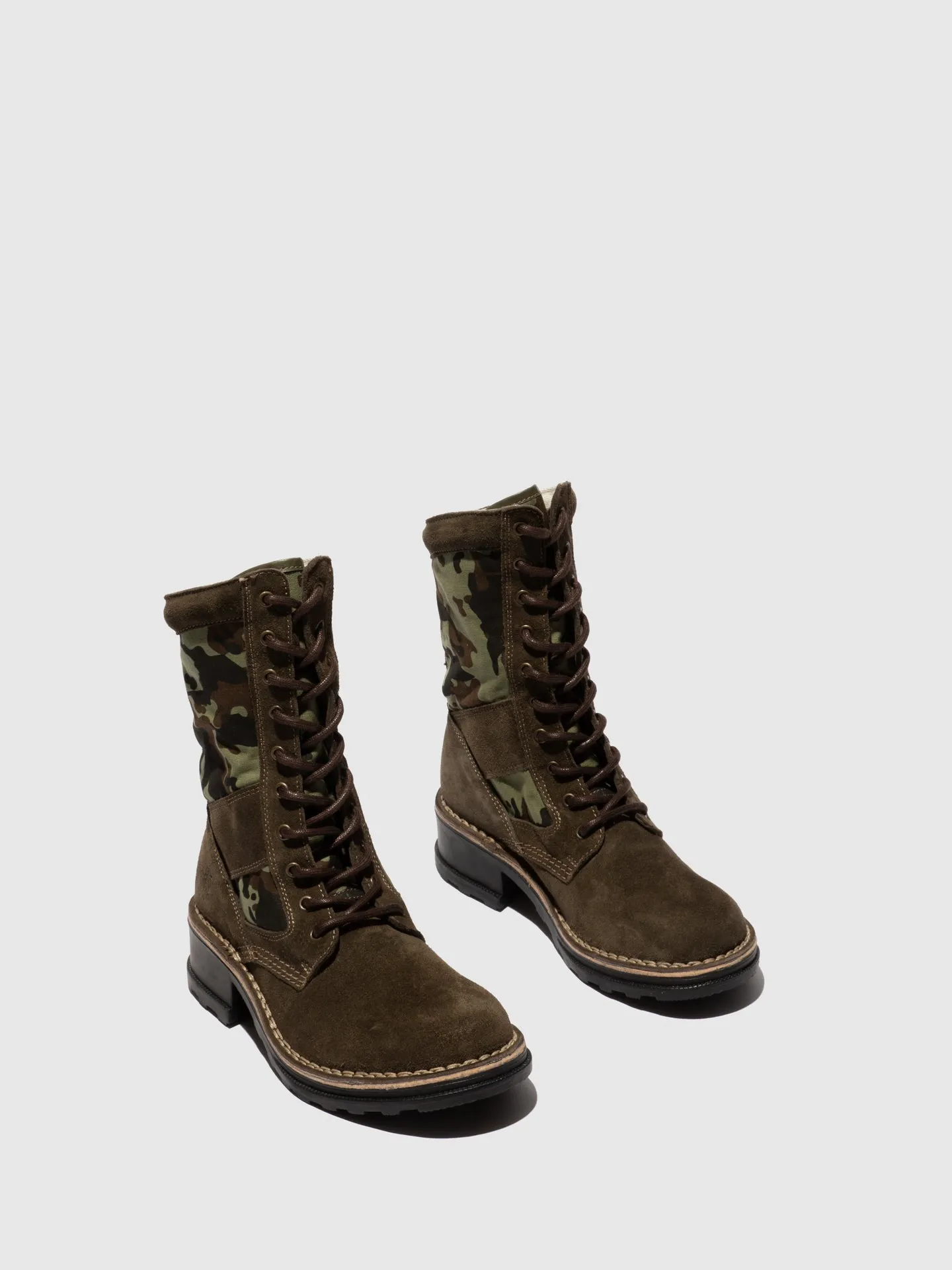 Lace-up Ankle Boots TORO036FLY SUEDE SLUDGE