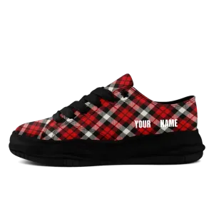 Luxury Gifts,Personalized Lattice Sneaker, Custom Canvas with Plaid Shoes, Gift for Back to School