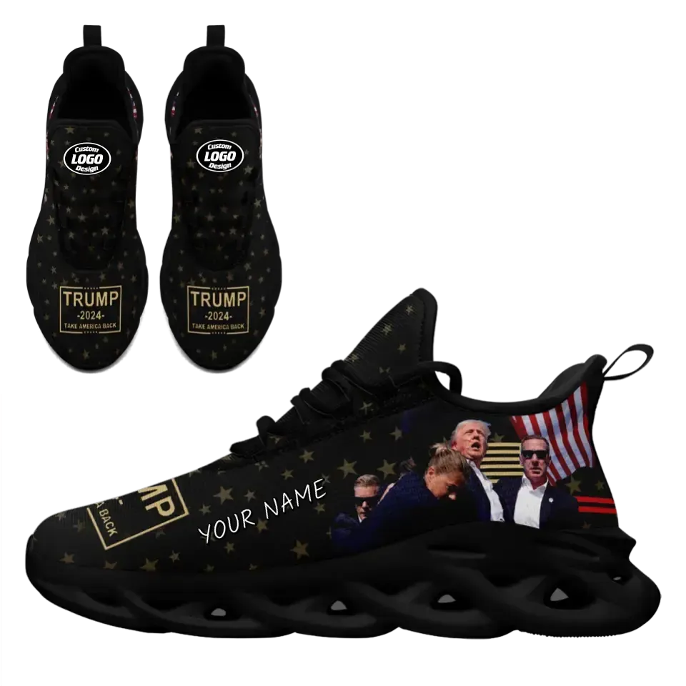 Luxury Gifts,Personalized Trump Sneakers, Custom MAGA Shoes,  Comfortable Walking Shoes, Support for Trump's Gift