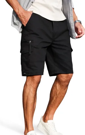 Men's Cargo Shorts with Multi-Pockets | Elastic Waist Cotton Relaxed Fit | 2025 Summer Casual